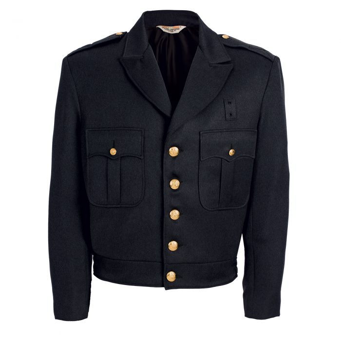 100% Polyester Button Front Ike Jacket, LAPD Navy